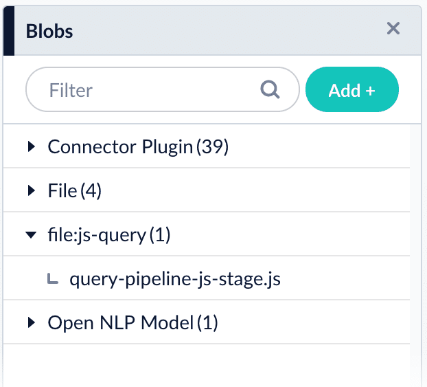 Uploaded JavaScript blob in the blob manager