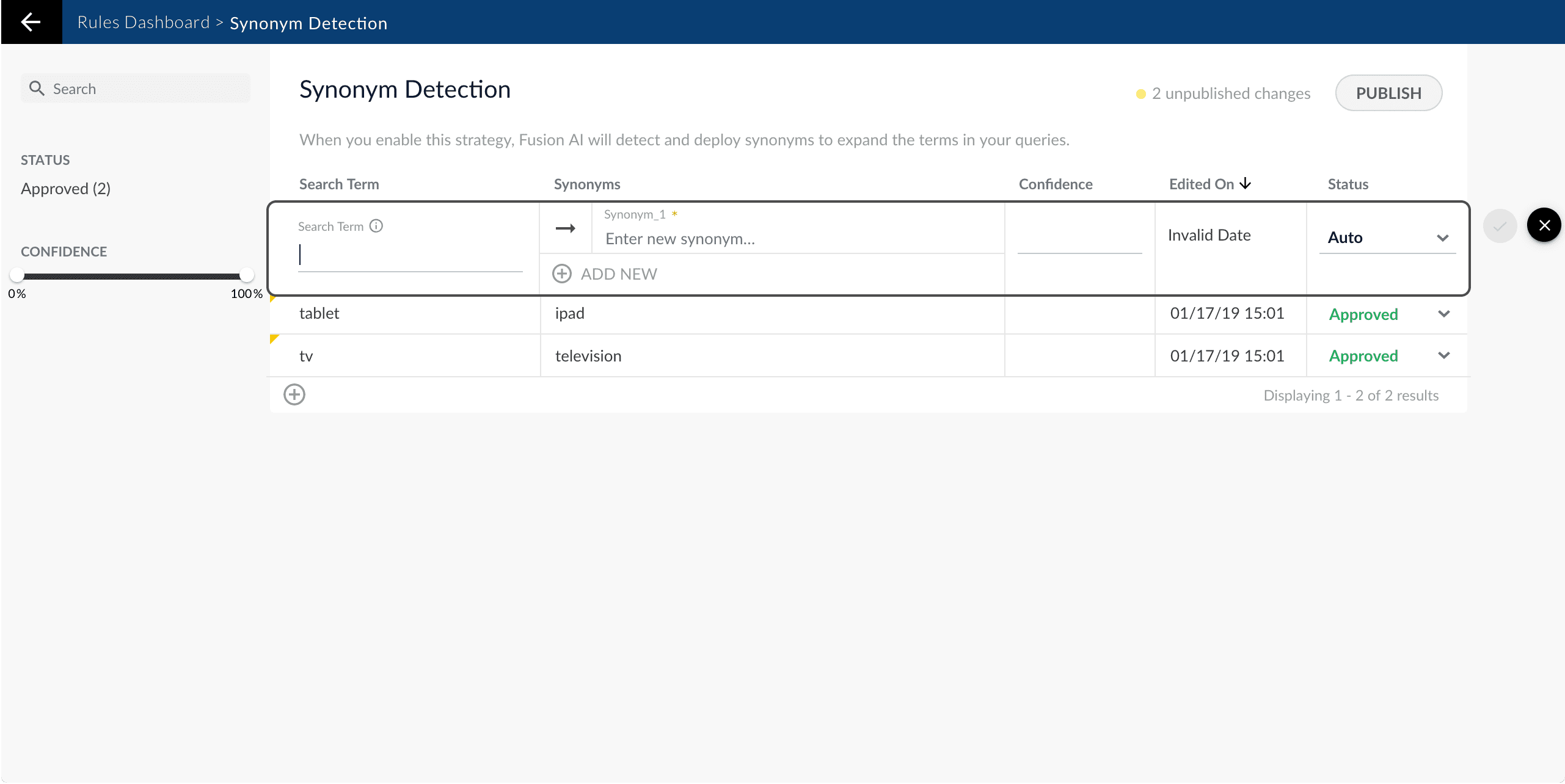 Use Synonym Detection Lucidworks Documentation