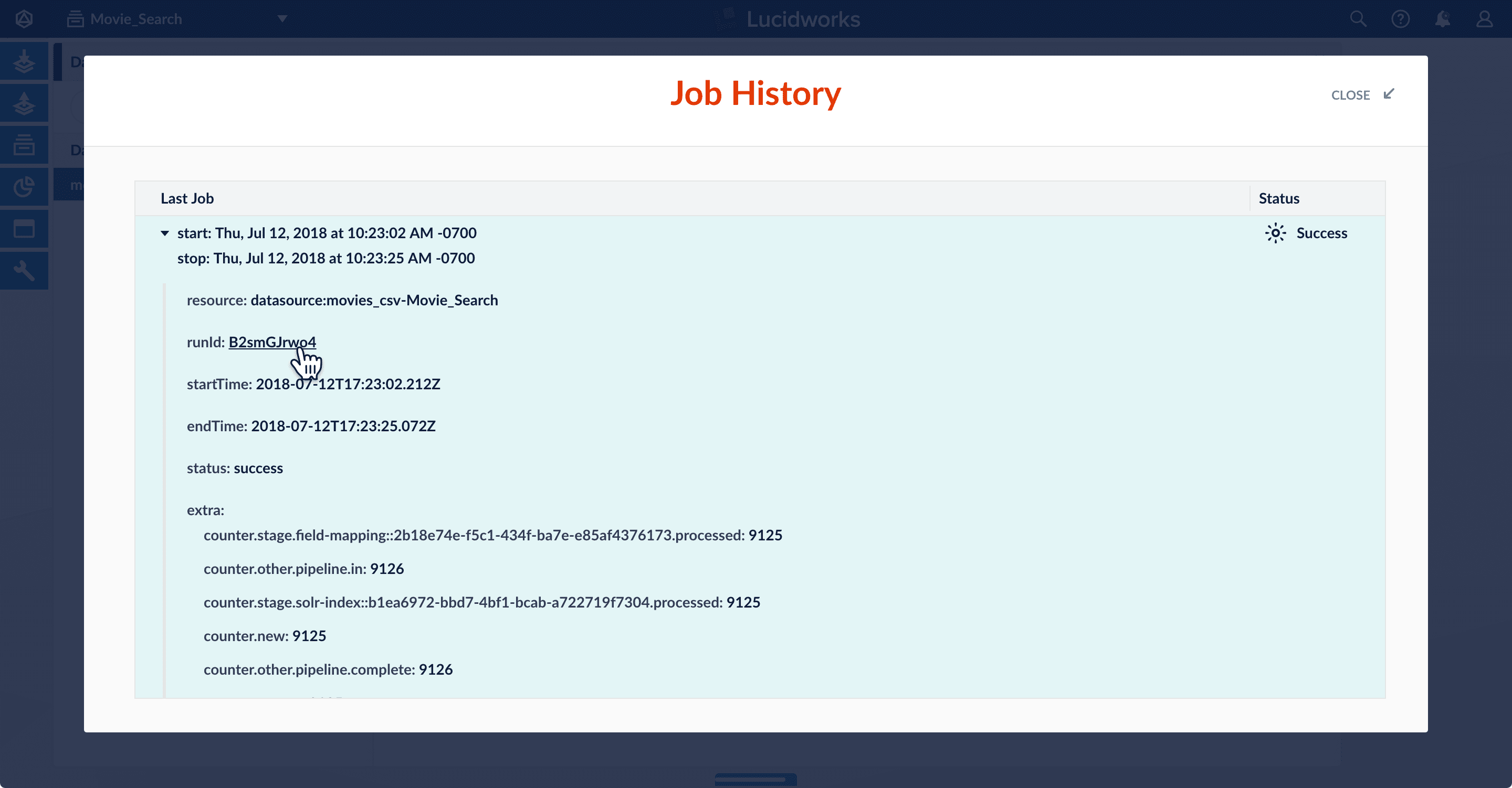 Job history