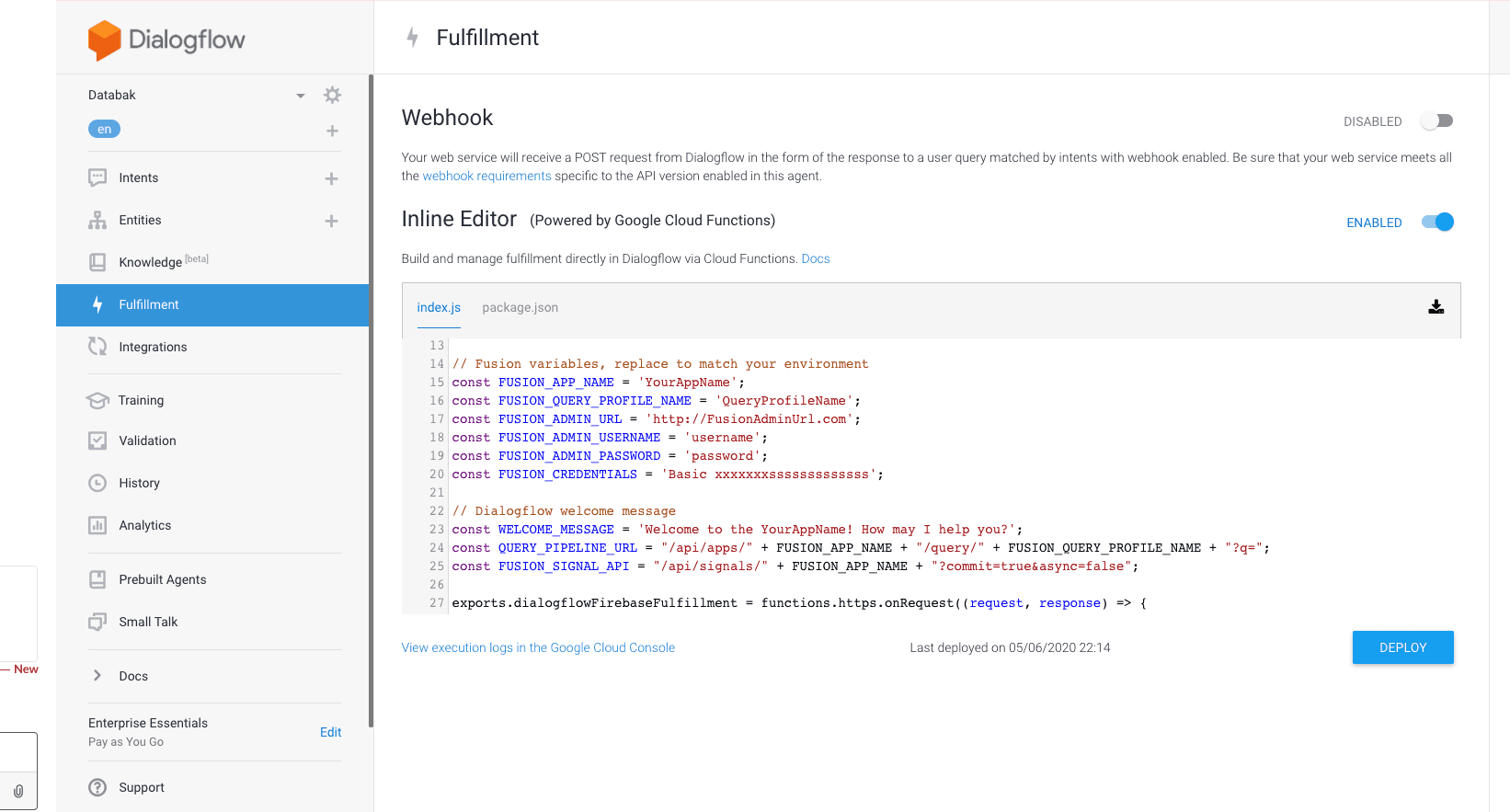 Inline code editor