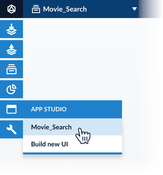 App Studio menu