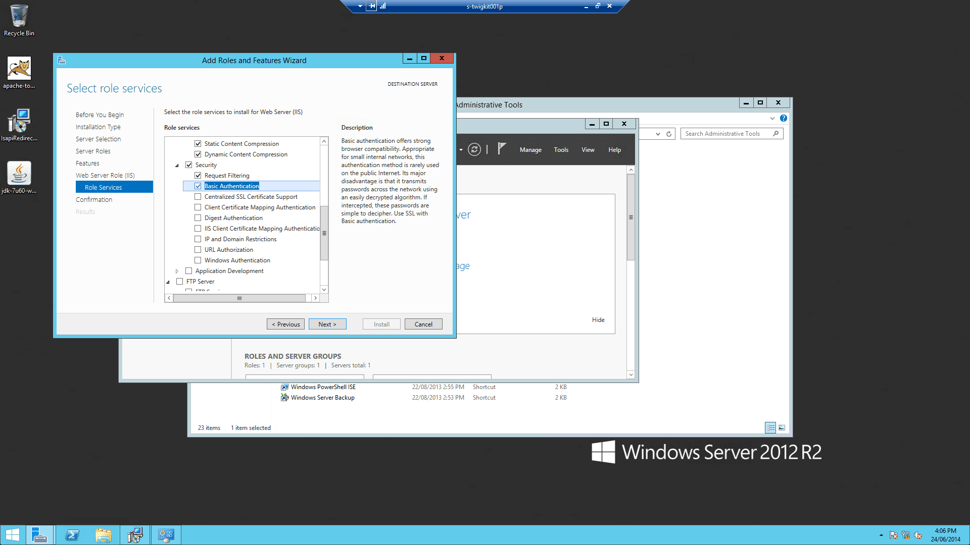 BASIC (optional) and Windows authentication
